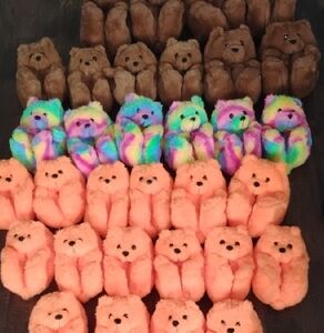 Colorful Bear Kids Slippers